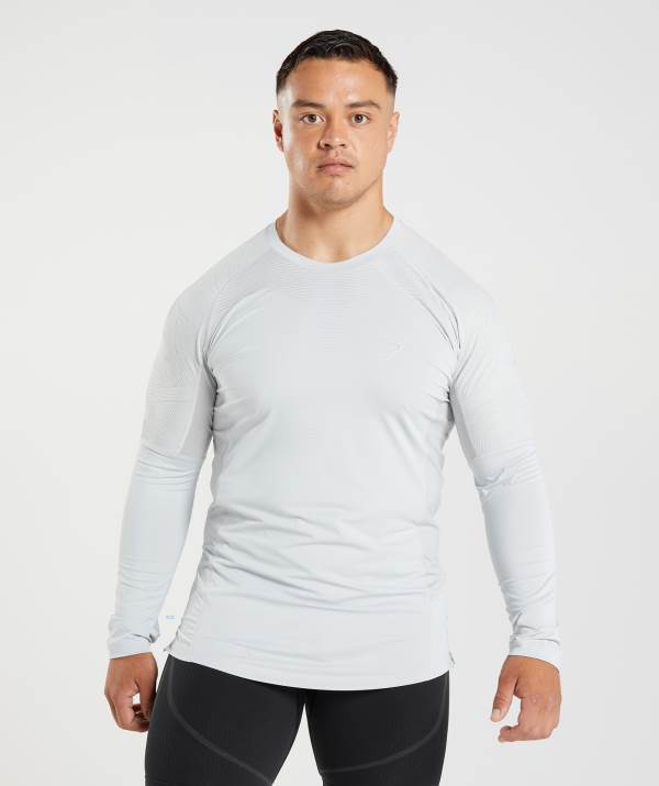 Panske Mikiny Gymshark 315 Long Sleeve Svetlo Siva | XW4781936